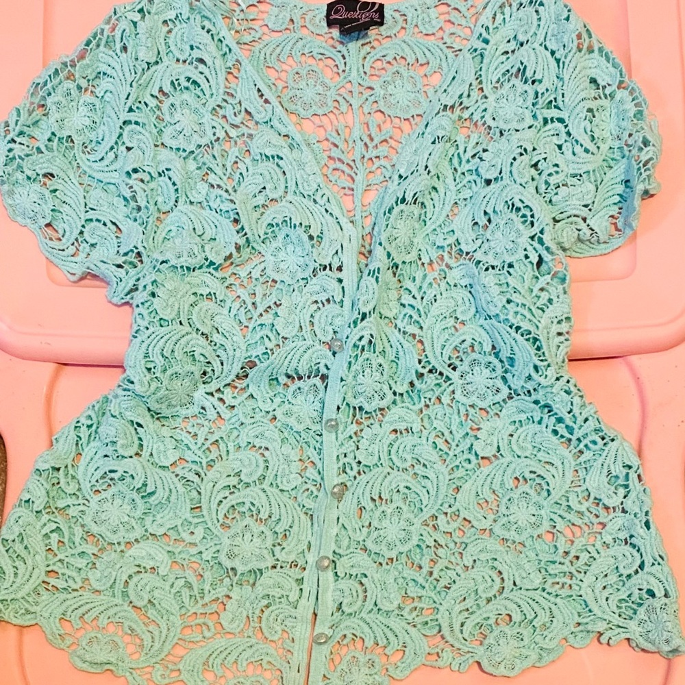 Crochet style cardigan